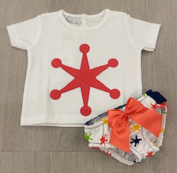 CONJUNTO BAÑO BEBE NIÑA ESTRELLA CORAL