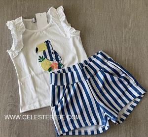 CONJUNTO 2P NIÑA TUCAN RAYAS AZULON