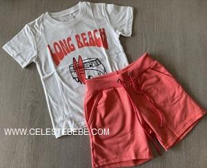 CONJUNTO 2P NIÑO CARAVANA MELOCOTON