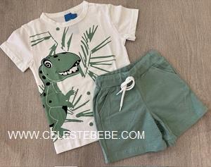 CONJUNTO NIÑO DINO VERDE