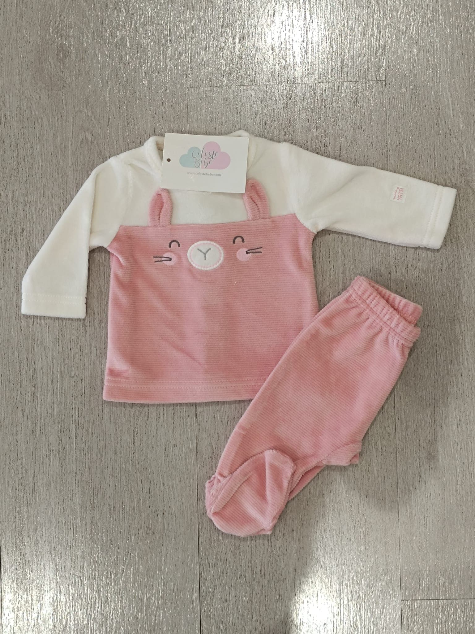 CONJUNTO 2P TUNDOSADO OSO ROSA